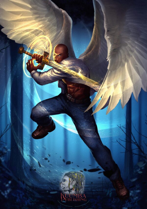 Winged Warriors Black Angel Archange Nathaniel Concept Art by ND Jones