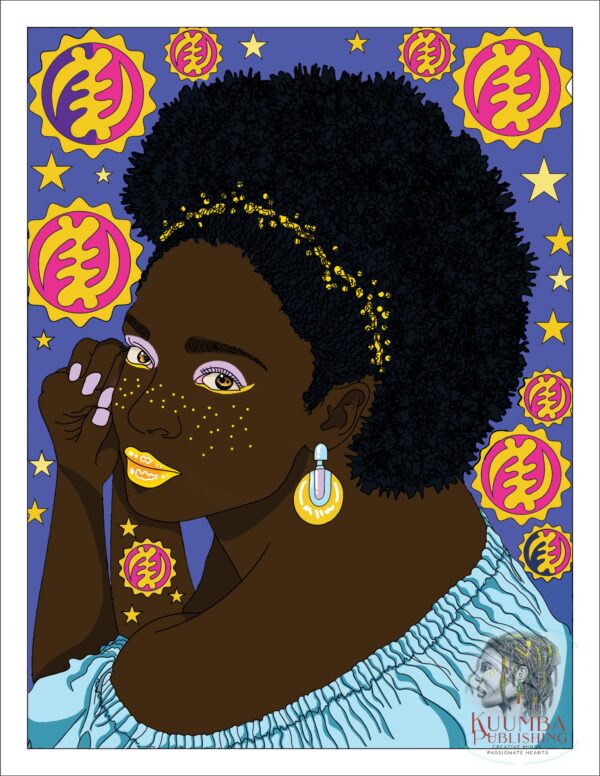 Beautiful Black Woman Afro Kuumba Publishing Poster Prints