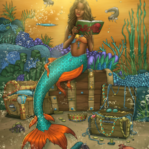 Black Mermaid Art Print Kuumba Publishing ND Jones