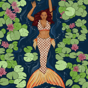 African American Mermaid Art Print ND Jones Kuumba Publishing