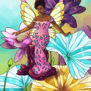 Black Fantasy Fairy Art Print ND Jones Kuumba Publishing